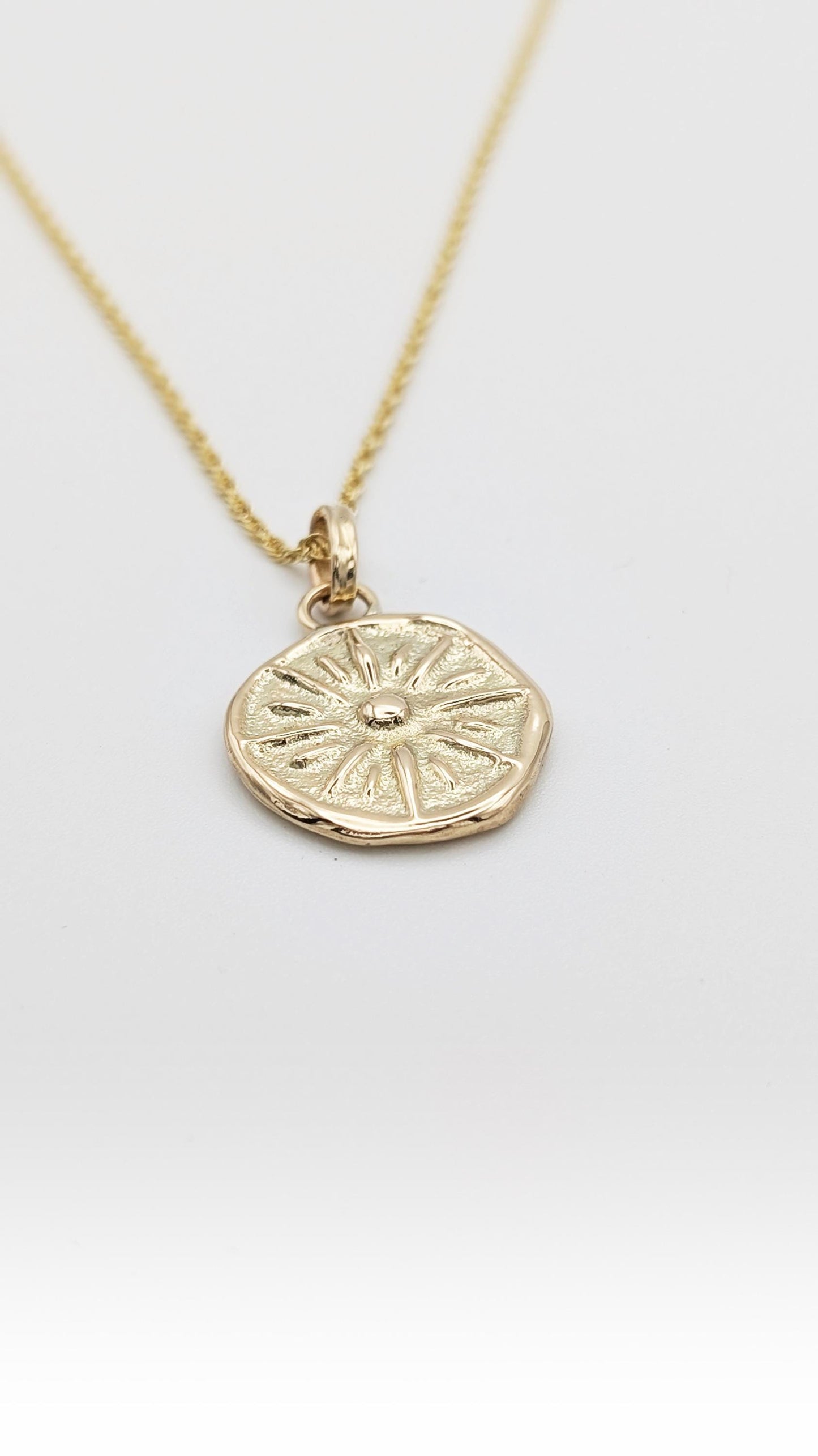 Sun Ray Pendant in Solid Sterling Silver, 9ct or 18ct Gold