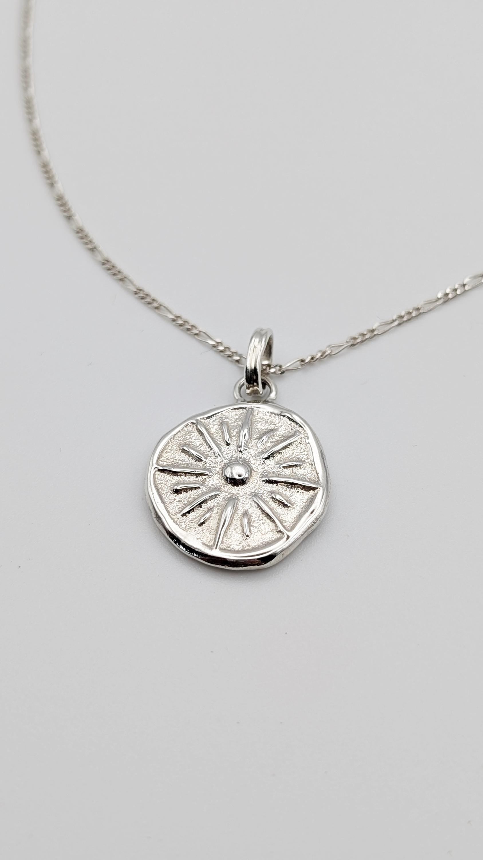 Sun Ray Pendant in Solid Sterling Silver, 9ct or 18ct Gold