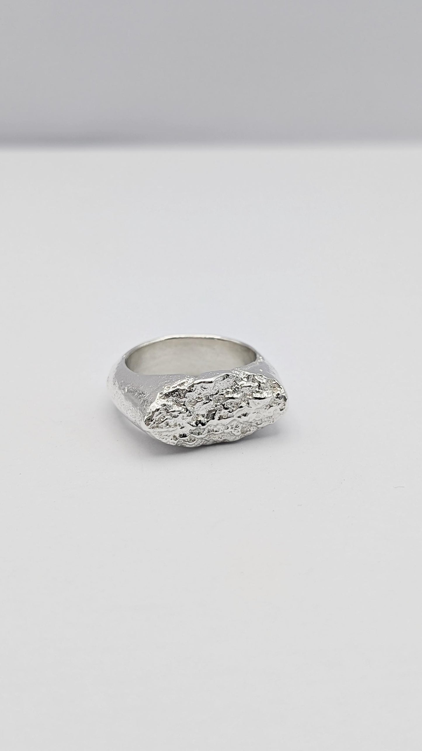 From The Earth ~ Chunky Recycled Sterling Silver Signet Ring