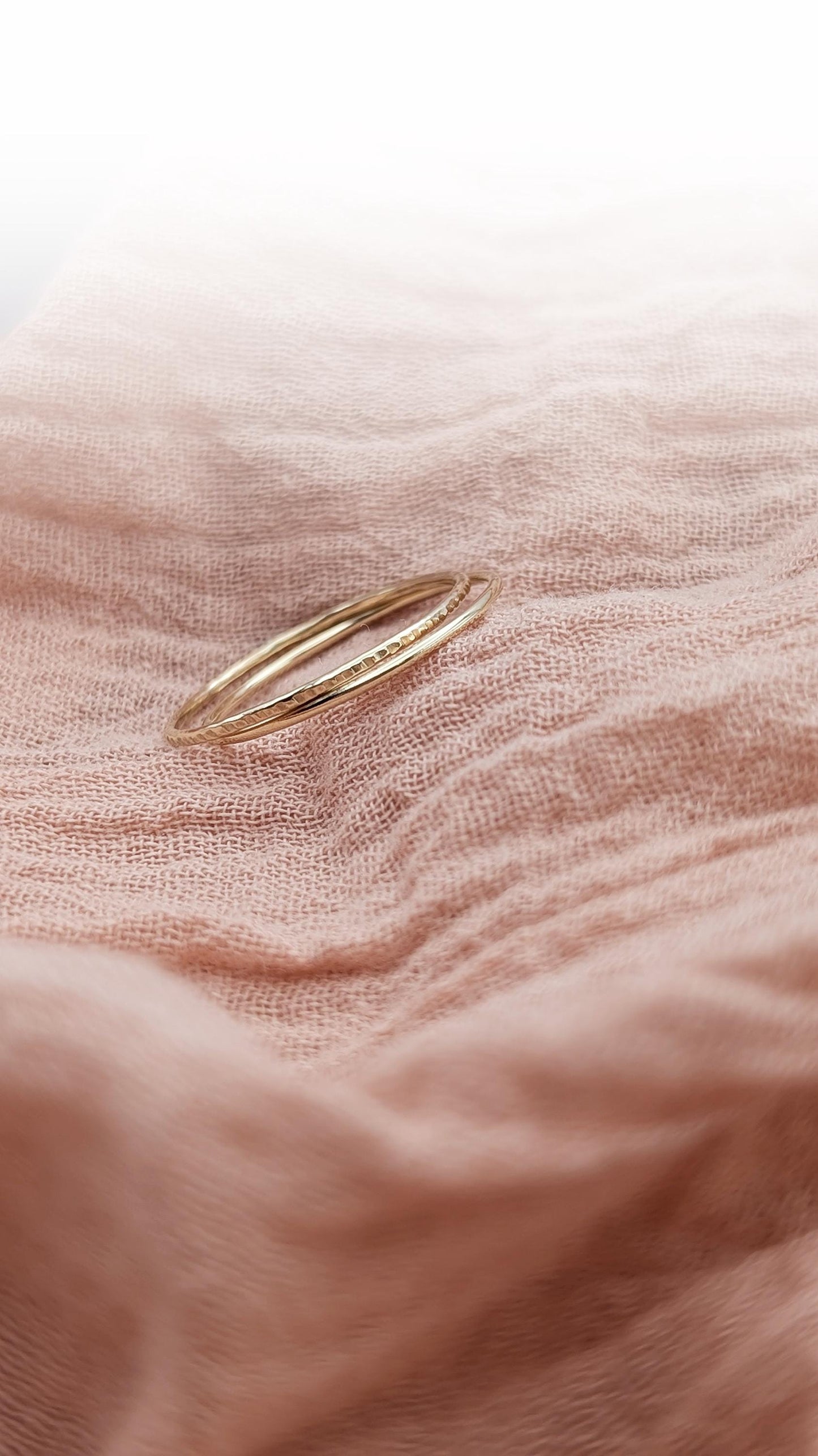 Solid Recycled 9ct Gold Stacking Rings Set