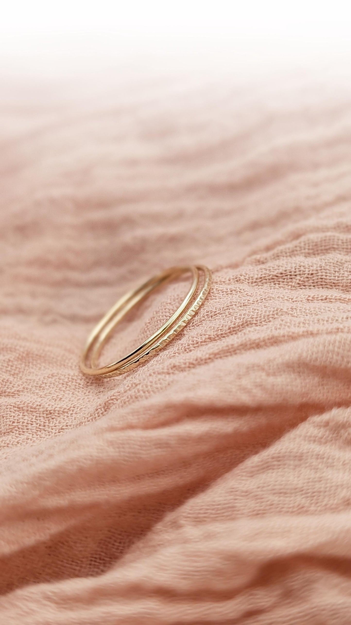 Solid Recycled 9ct Gold Stacking Rings Set