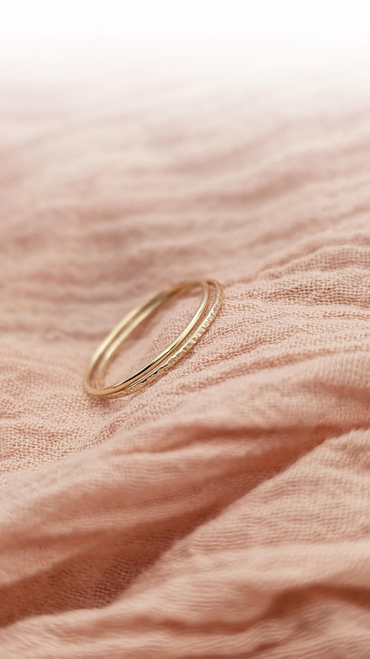 Solid Recycled 9ct Gold Stacking Rings Set