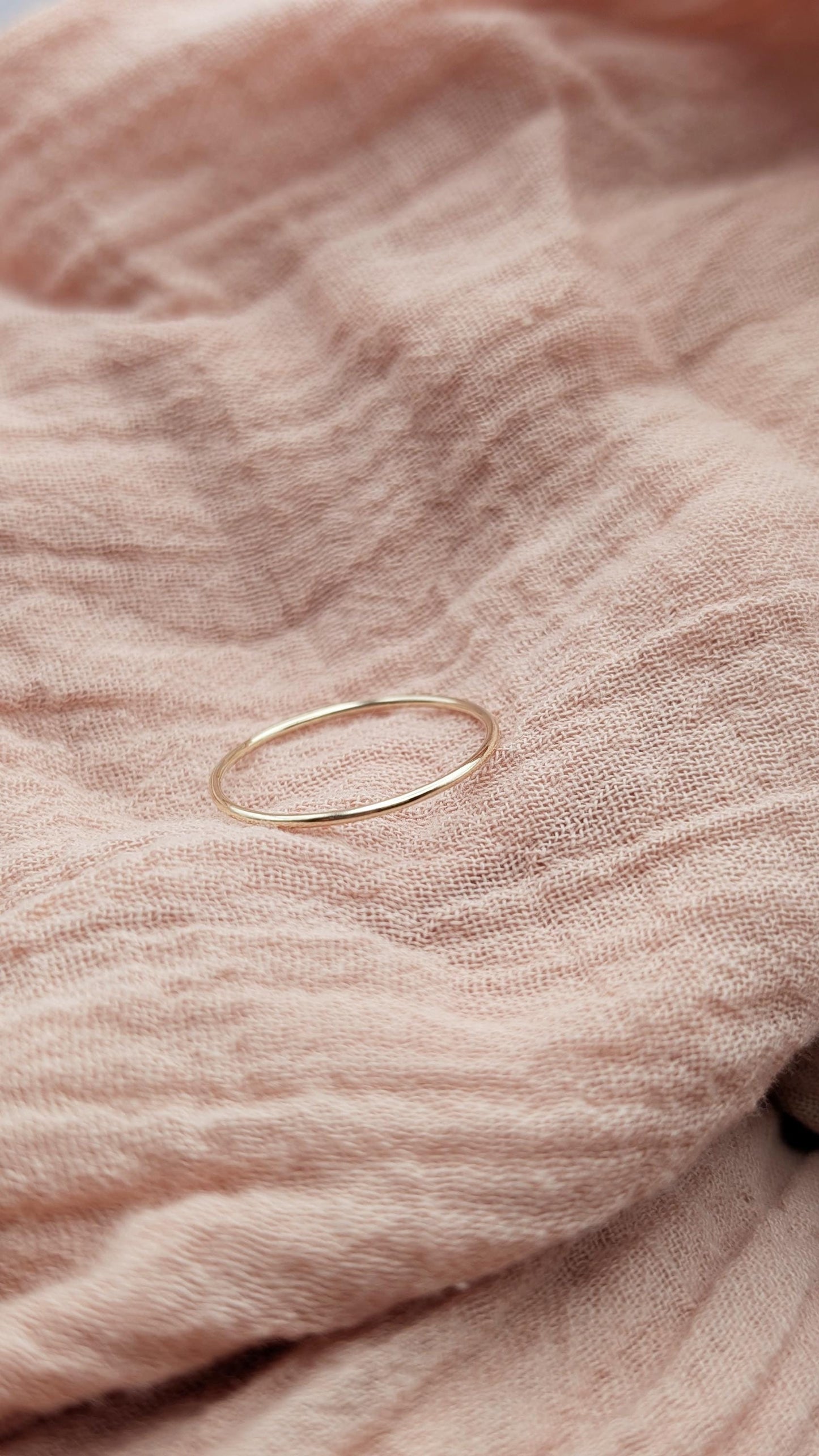 Solid Recycled 9ct Gold Smooth Skinny Stacking Ring