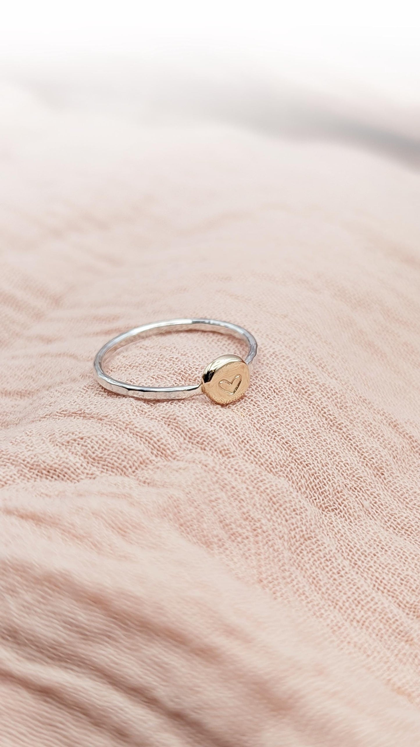 Personalised Initial Pebble Engraved Ring ~ Recycled Sterling Silver or 9ct Gold ~ statement, stacking, gift for her, monogram, stackable