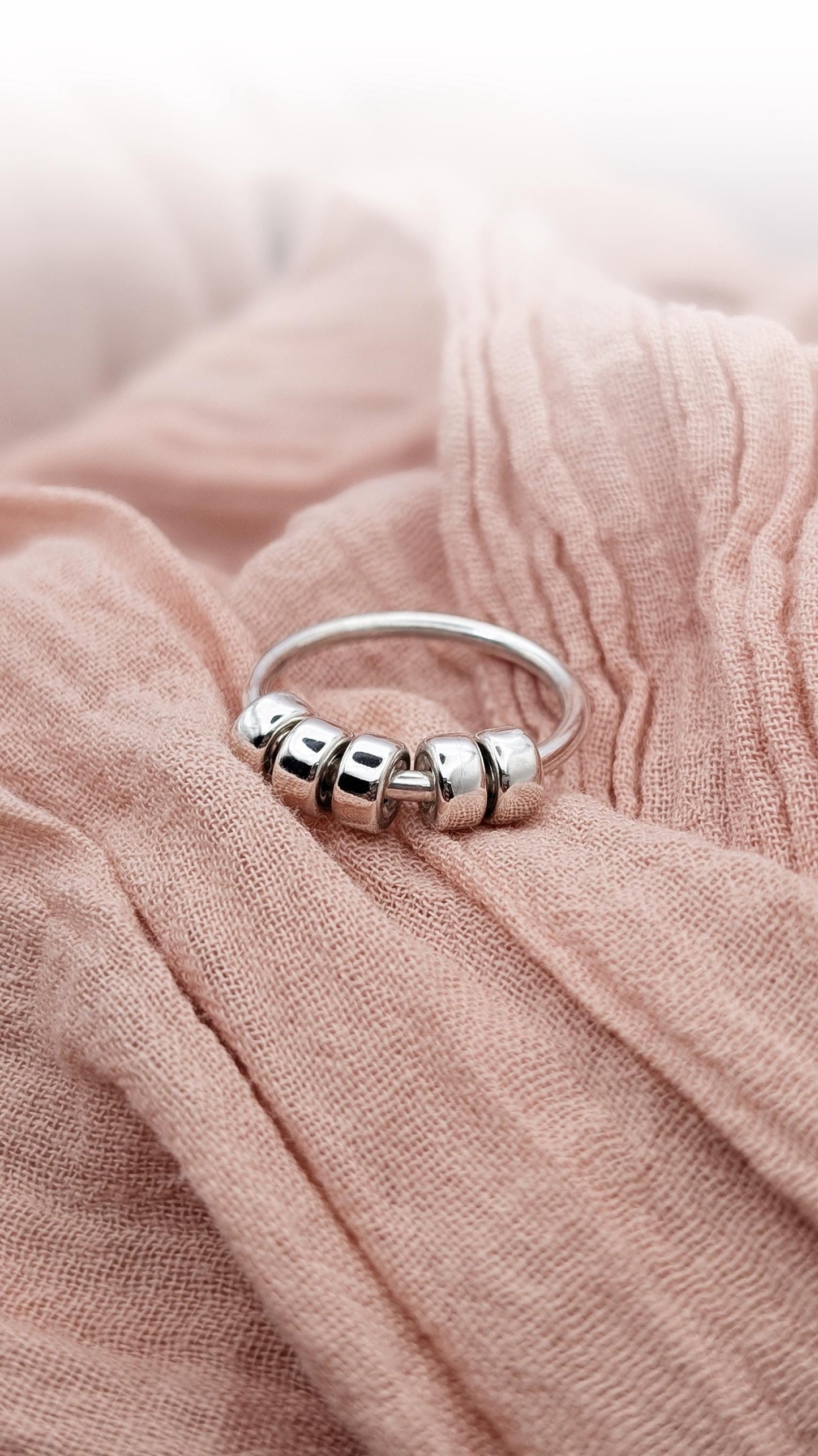 Chunky Doughnuts Fidget Ring Sterling Silver