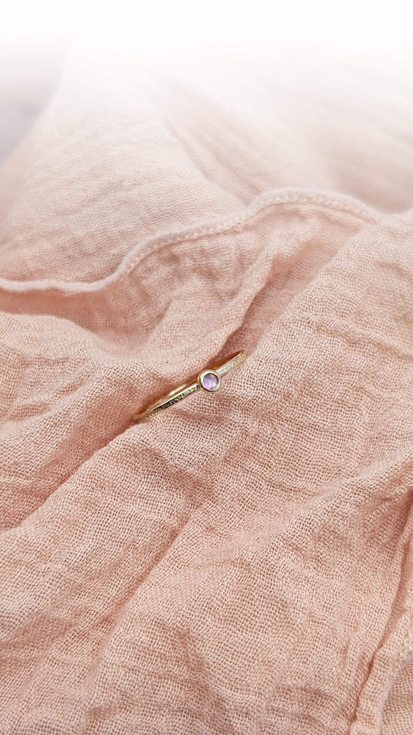 Stardust Gemstone Solid 9ct Recycled Gold Stacking Ring ~ stacking ring, textured, stackable, gold, engagement, wedding