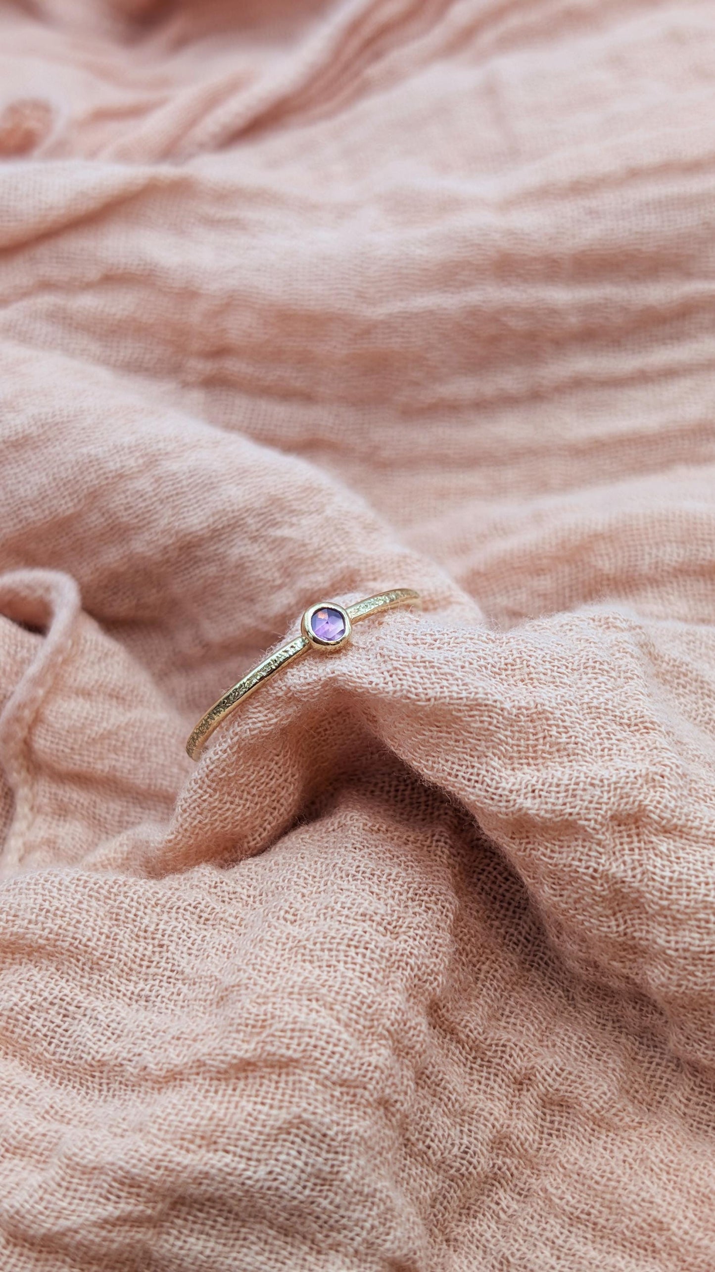 Stardust Gemstone Solid 9ct Recycled Gold Stacking Ring ~ stacking ring, textured, stackable, gold, engagement, wedding