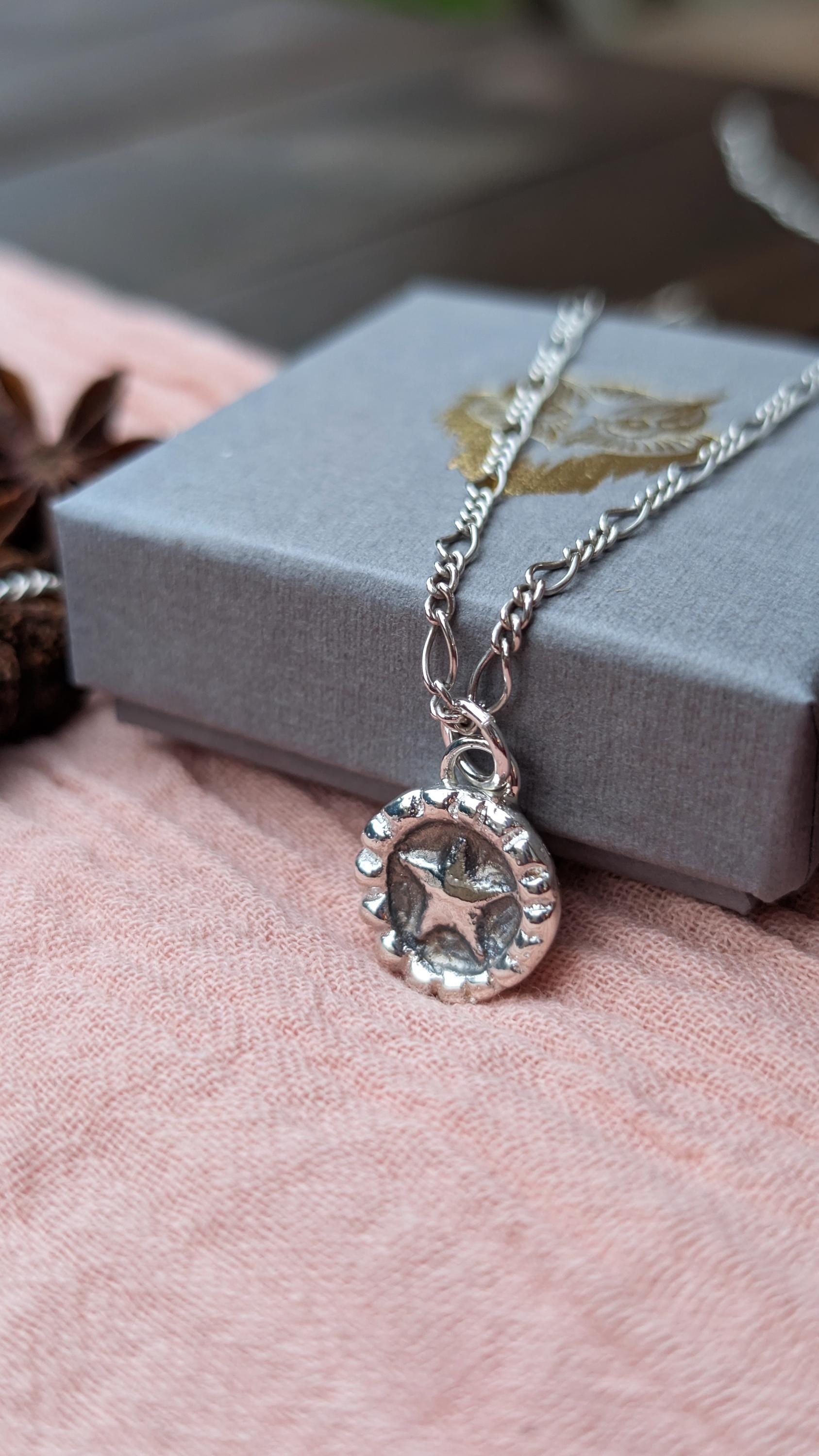 Little Mince Pie Pendant Necklace ~ Sterling Silver or 9ct Gold ~ Christmas Jewellery, unique