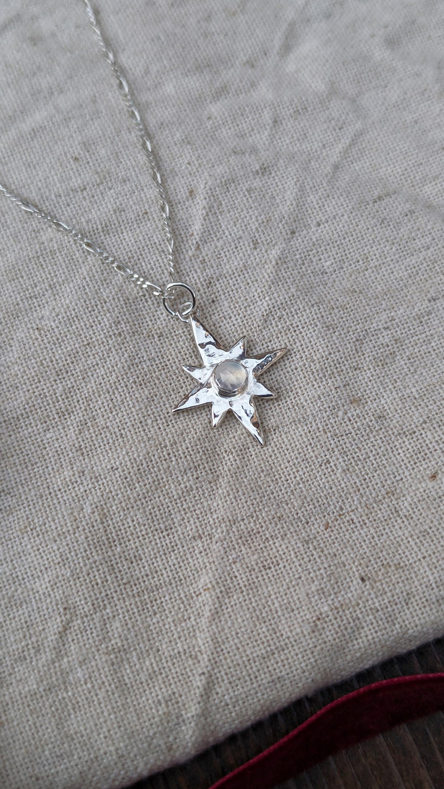 Scribble Heart Chunky Solid Sterling Silver Necklace