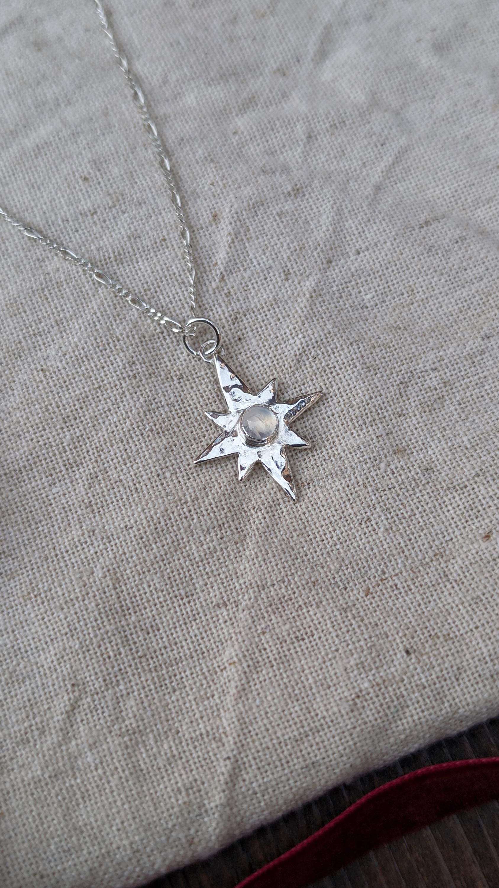 Scribble Heart Chunky Solid Sterling Silver Necklace