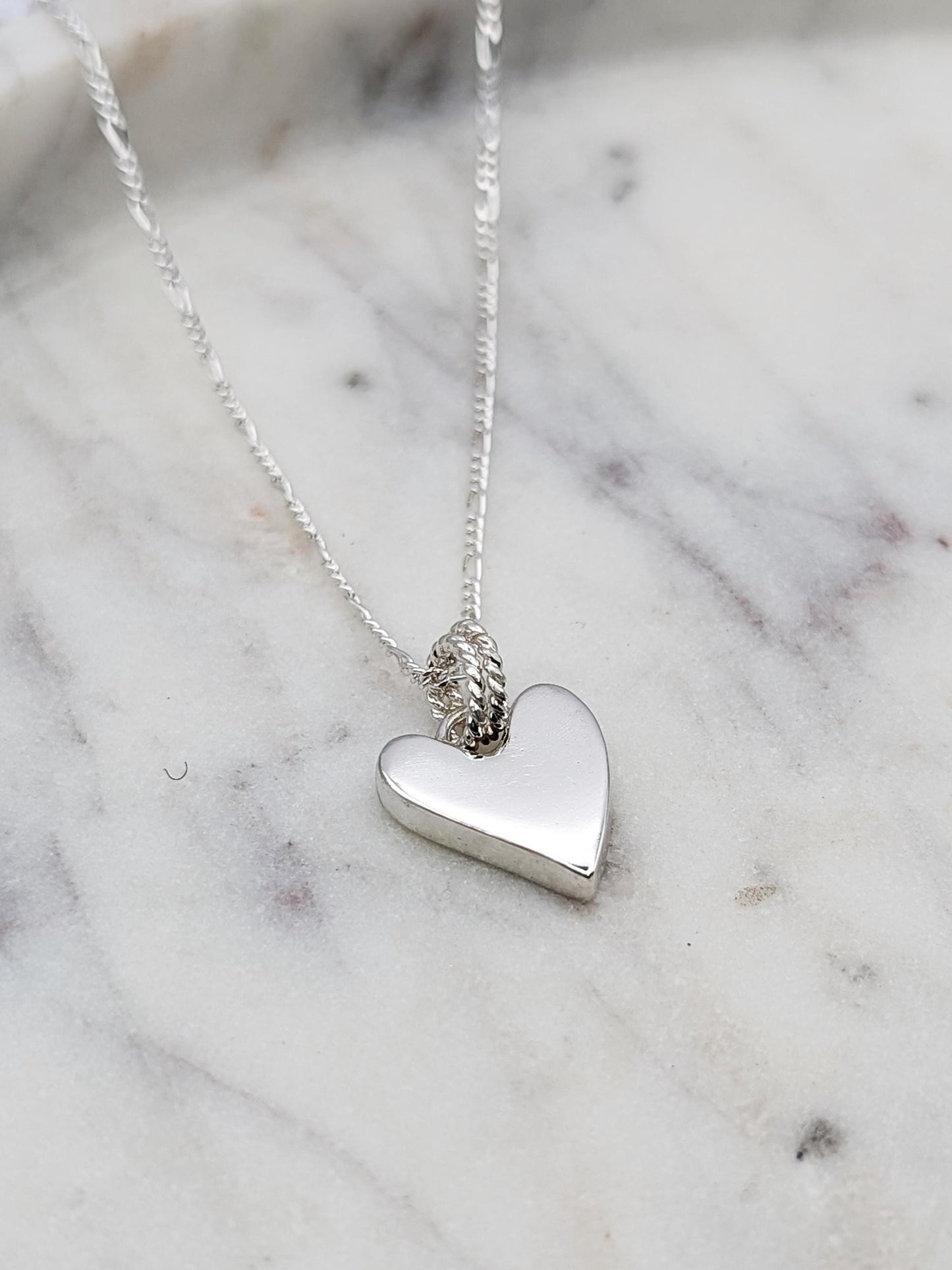 Scribble Heart Sterling Silver Necklace ~ gift for her, valentine's, love gift, wife, wedding jewellery, pendant