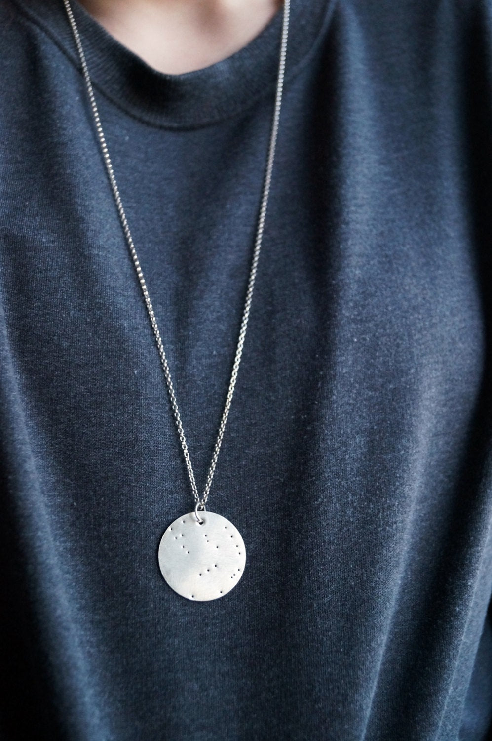 Large Sterling Silver Personalised Constellation Necklace