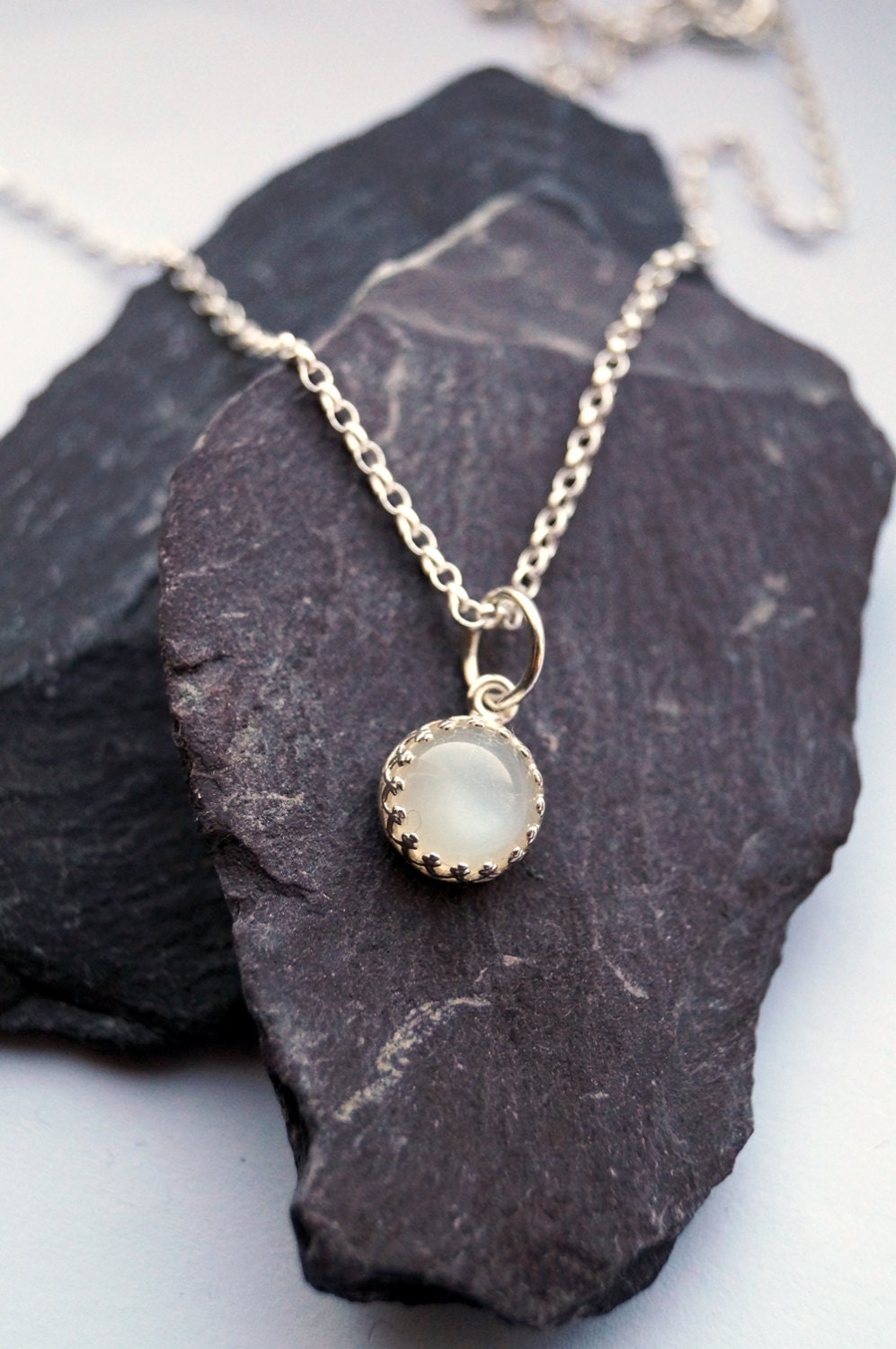 Sterling Silver Gemstone Crown Necklace