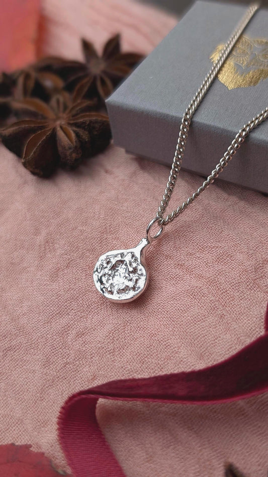 Little Fig Pendant Necklace ~ Sterling Silver or 9ct Gold ~ Christmas Jewellery, unique