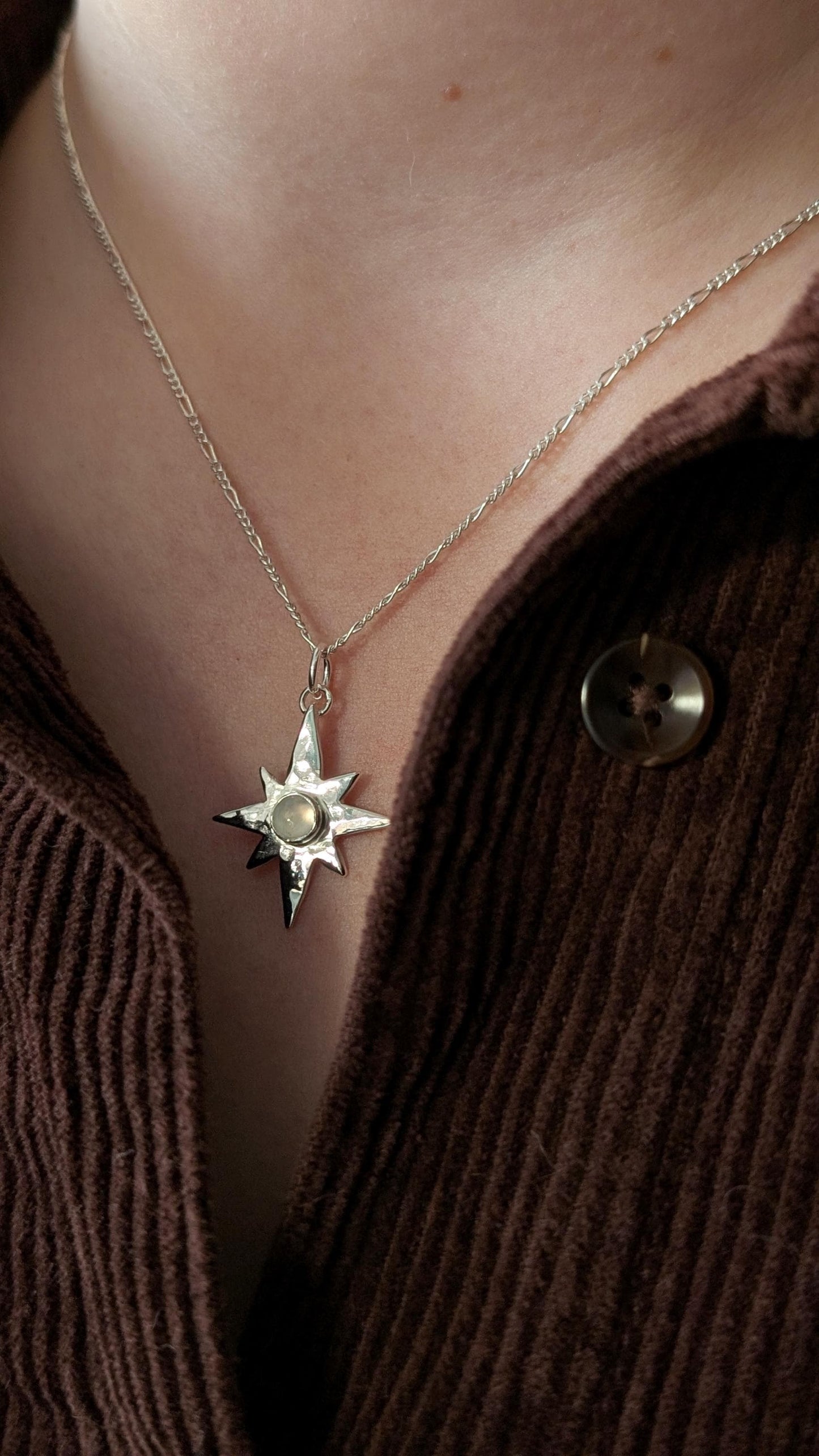 Scribble Heart Chunky Solid Sterling Silver Necklace