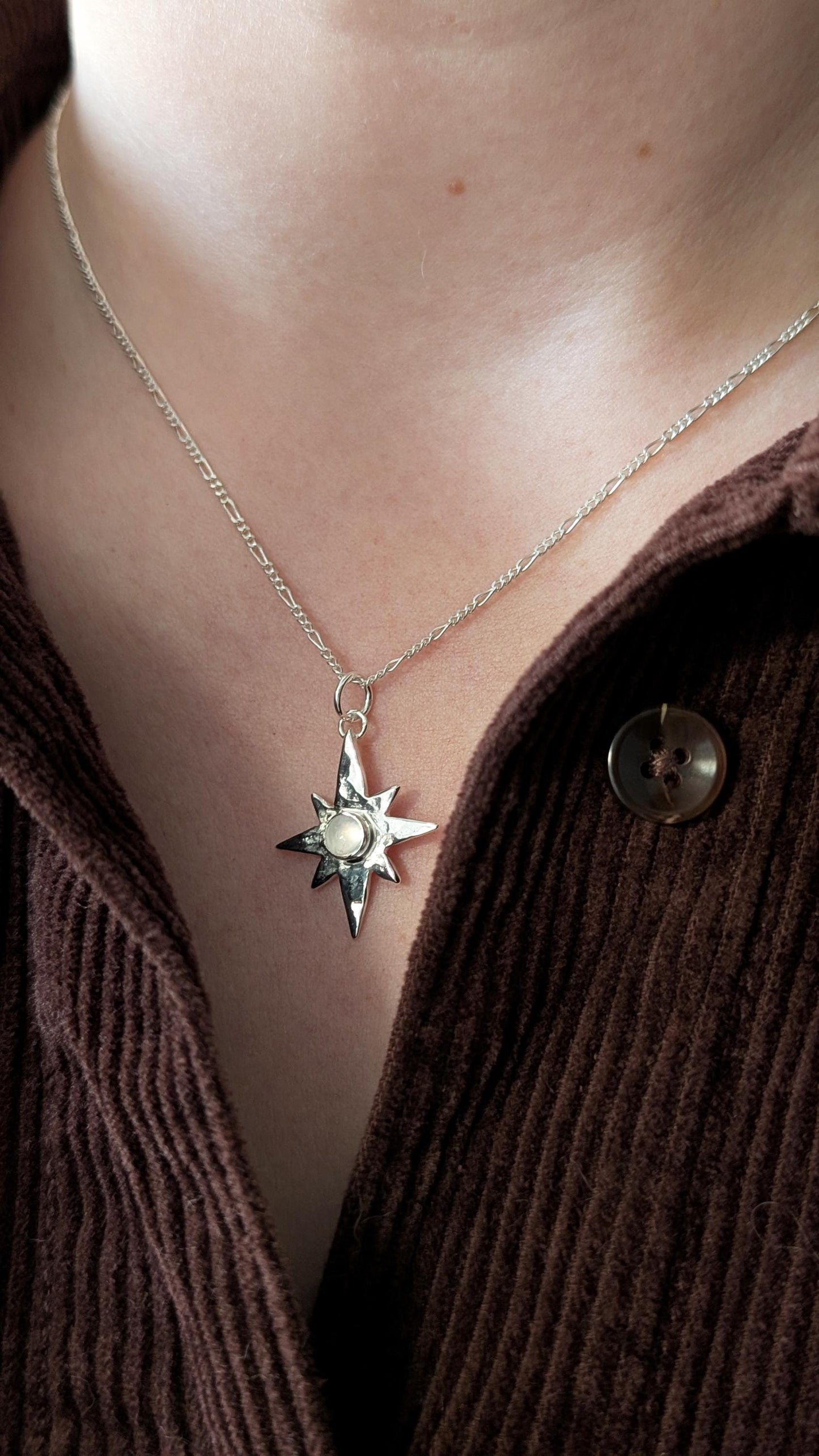 Scribble Heart Chunky Solid Sterling Silver Necklace