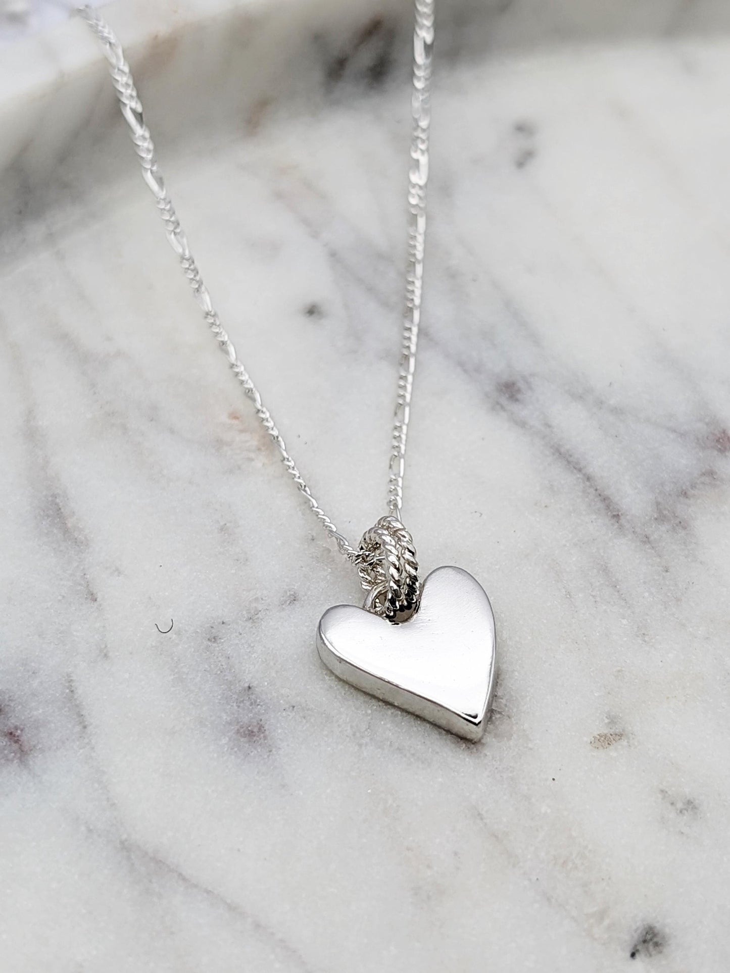 Scribble Heart Sterling Silver Necklace ~ gift for her, valentine's, love gift, wife, wedding jewellery, pendant