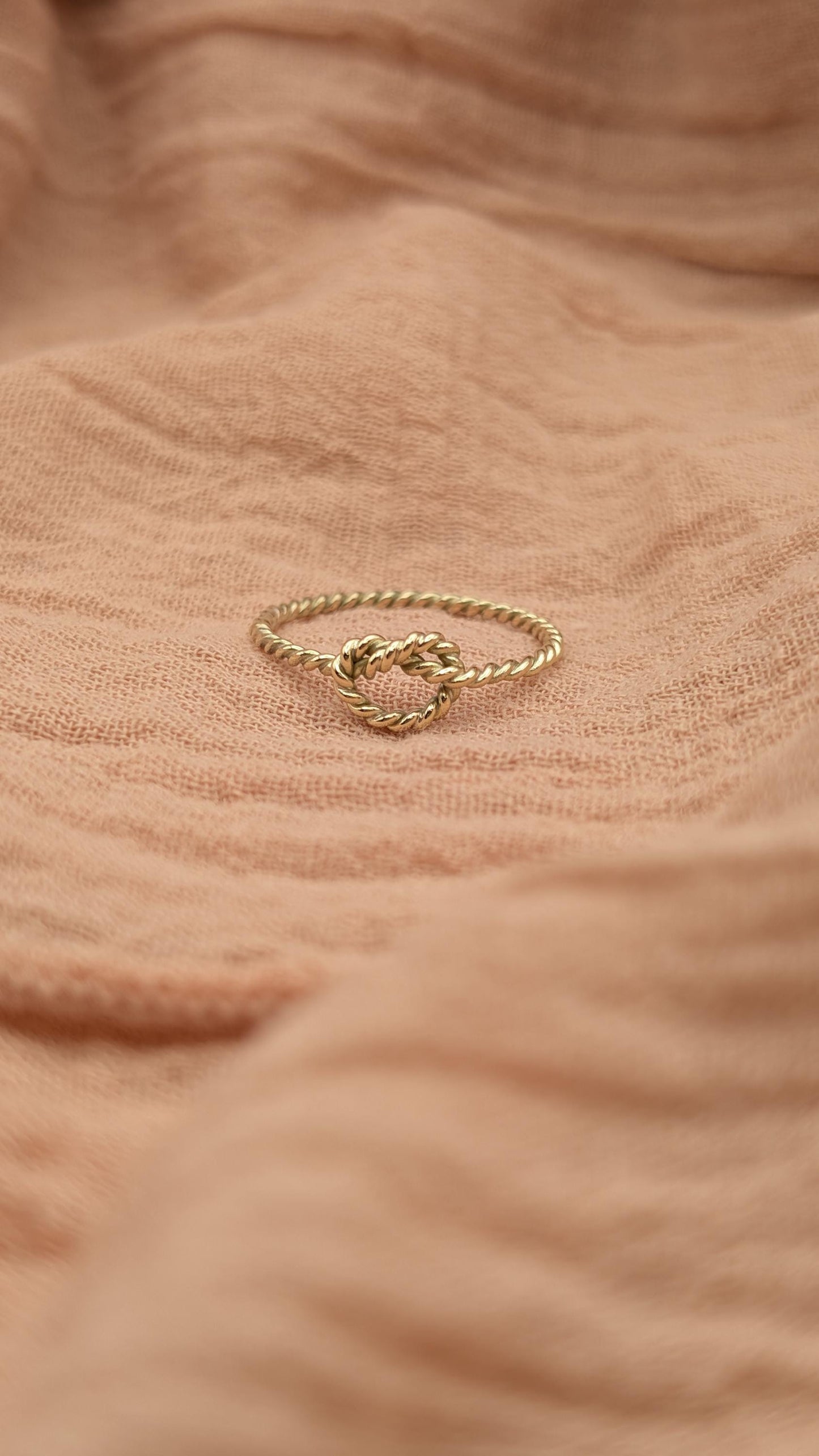 Solid 9ct Gold Rope Knot Infinity Ring ~ Nautical Minimalist Stacking Ring, love, friendship, valentine's day