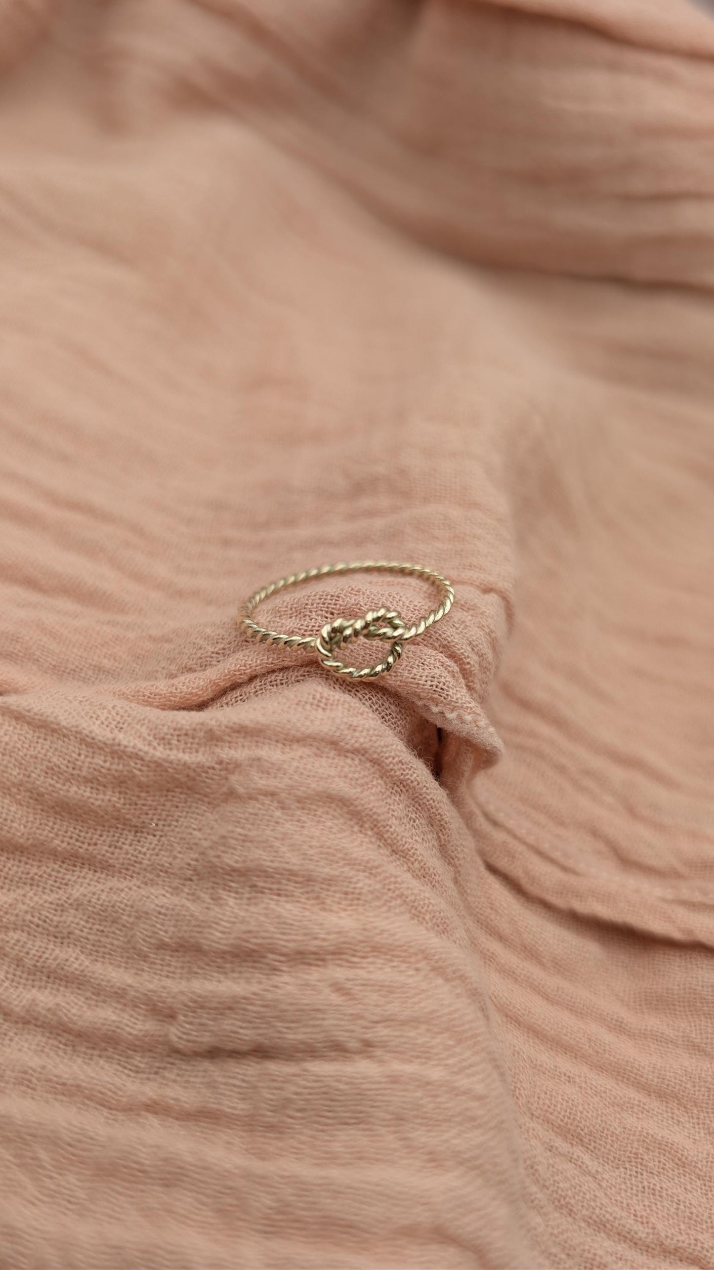 Solid 9ct Gold Rope Knot Infinity Ring ~ Nautical Minimalist Stacking Ring, love, friendship, valentine's day