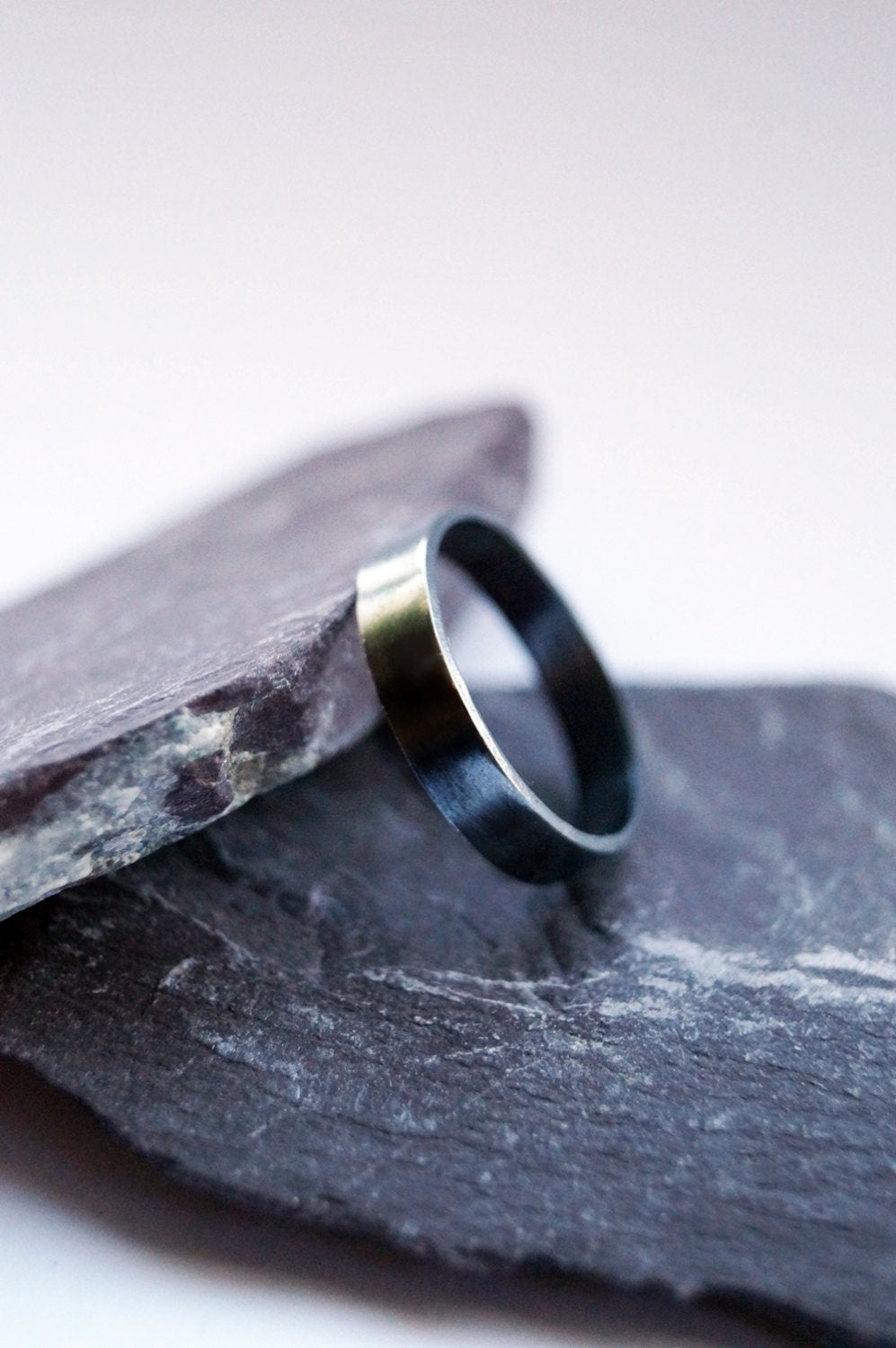 Recycled Sterling Silver Band ~ ring, oxidised, statement, simple