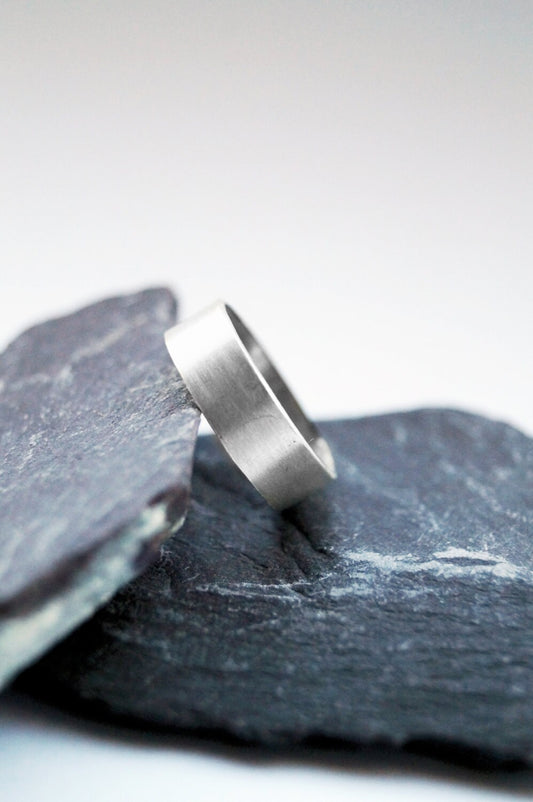 Recycled Sterling Silver Medium Band