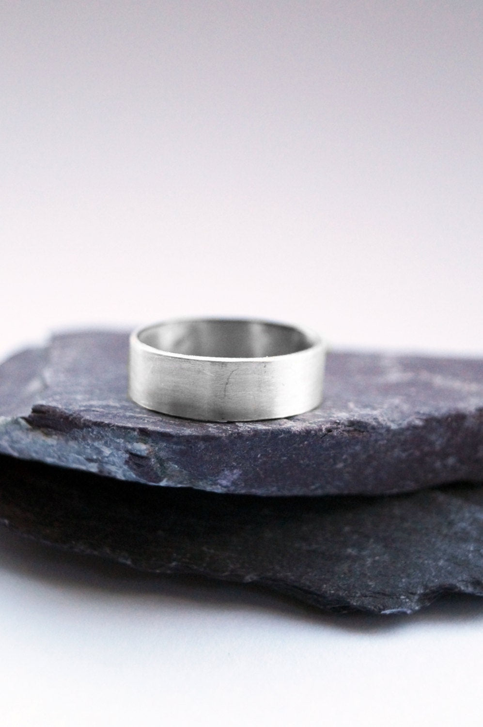 Recycled Sterling Silver Medium Band ~ ring, oxidised, statement ring