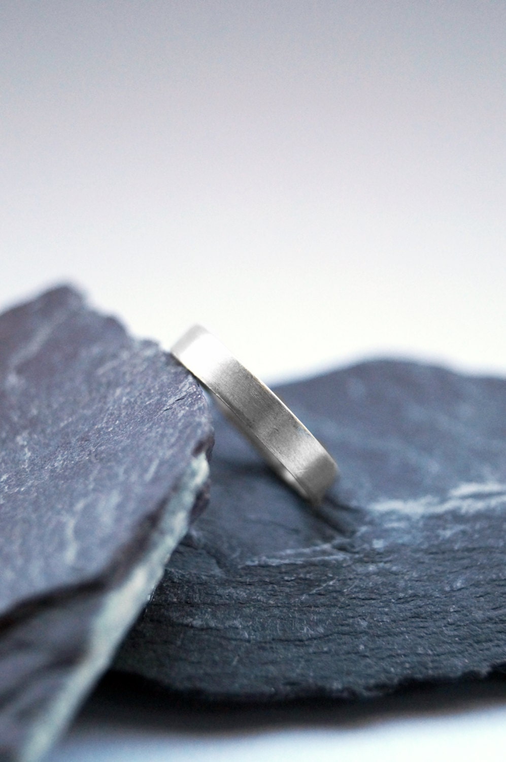 Recycled Sterling Silver Band ~ ring, oxidised, statement, simple