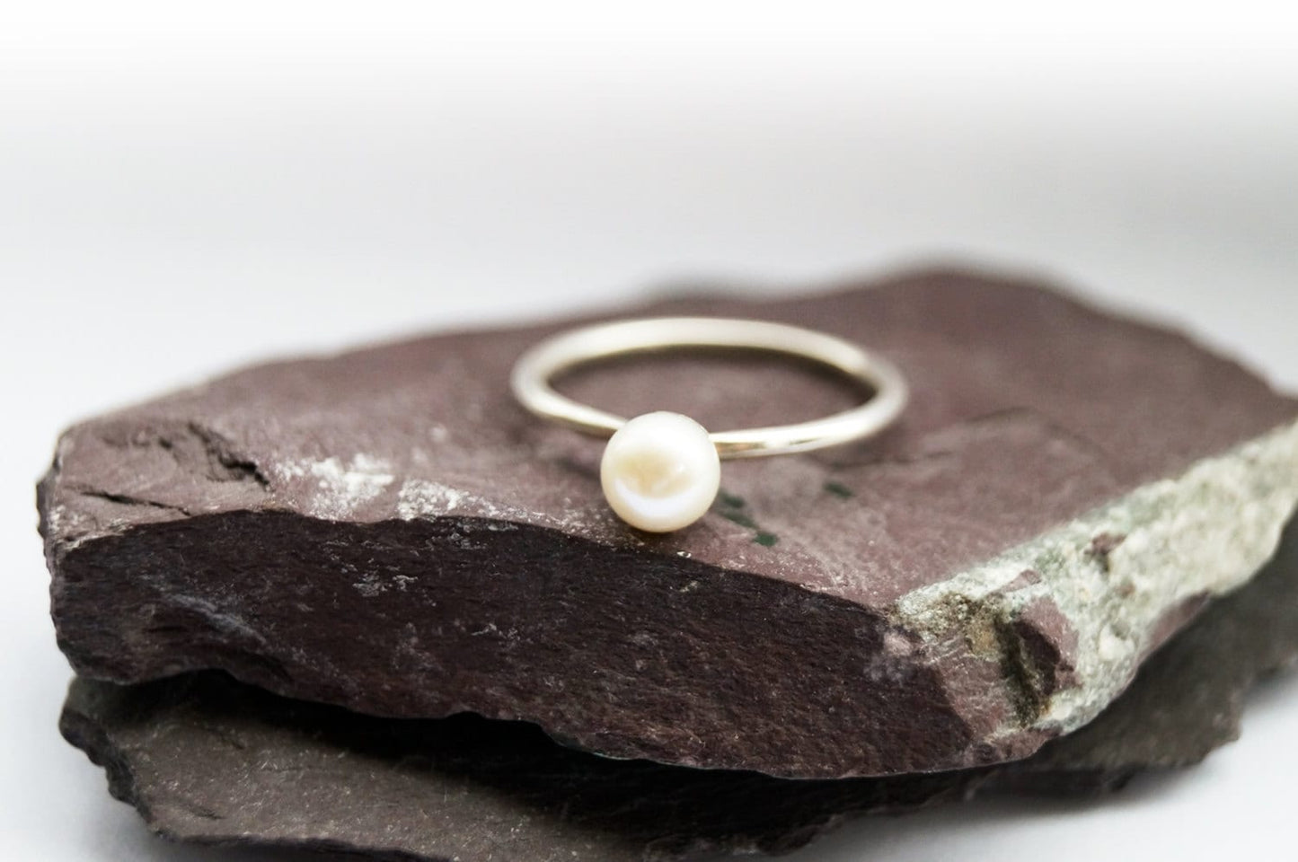 Freshwater Pearl & Beaded Duo ~ statement ring, stacking ring, gemstone, unique, pearl, wedding, bridesmaid, bands, recycled