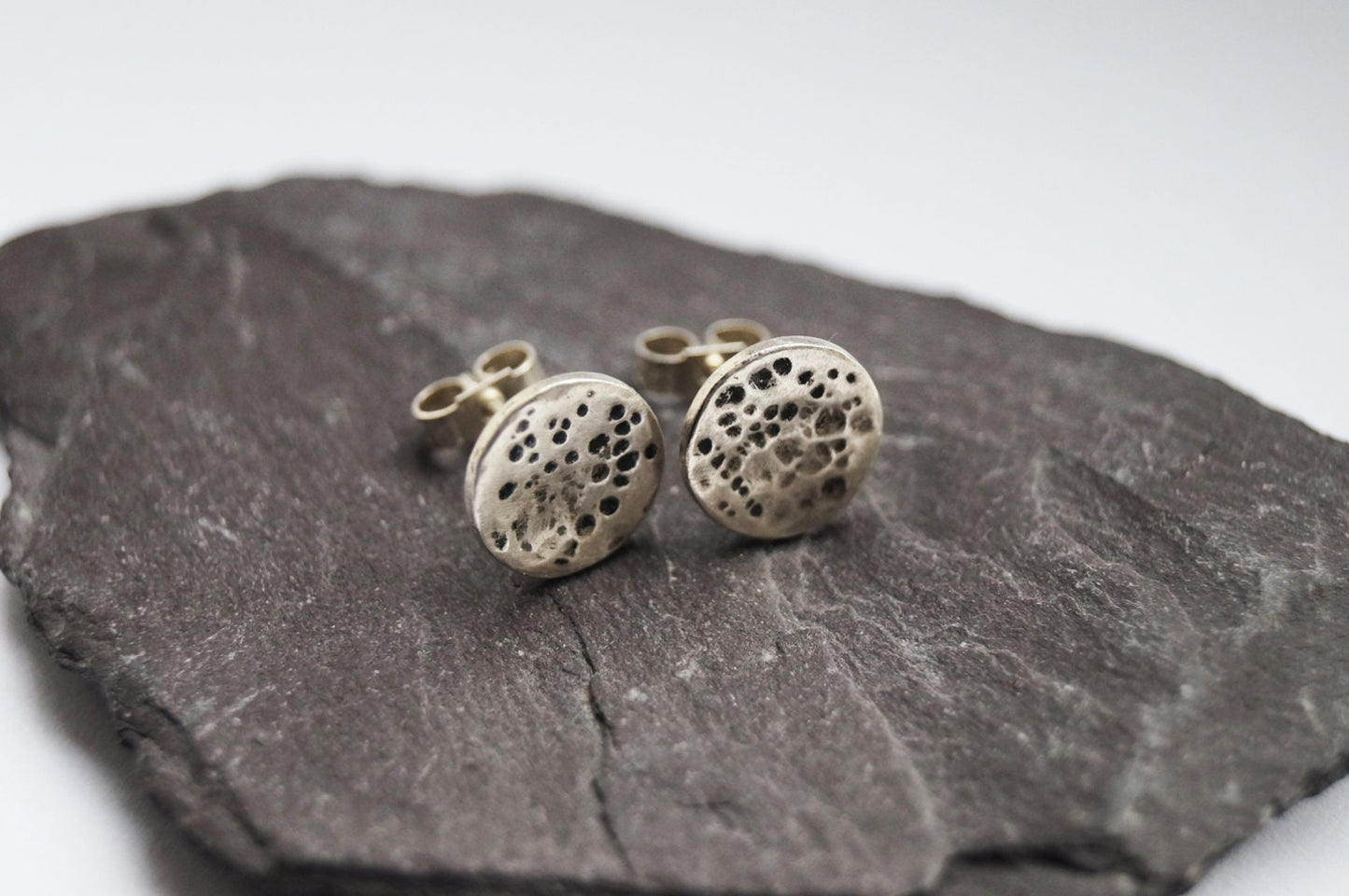 Full Moon Sterling Silver Earrings