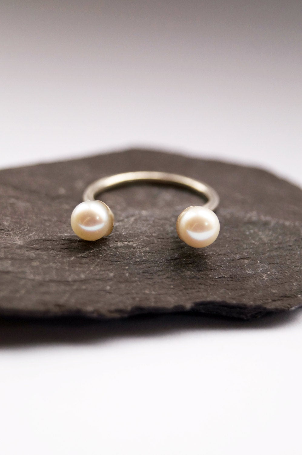 Open Freshwater Pearl Sterling Silver Ring