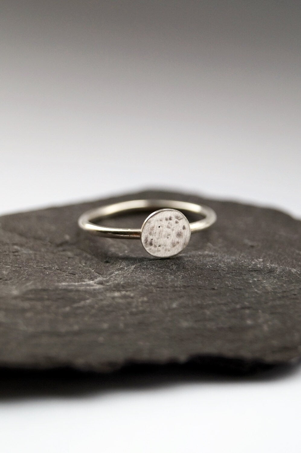 Little Moon Sterling Silver Ring ~ statement ring, moon, lunar, astronomy, stackable, science, recycled