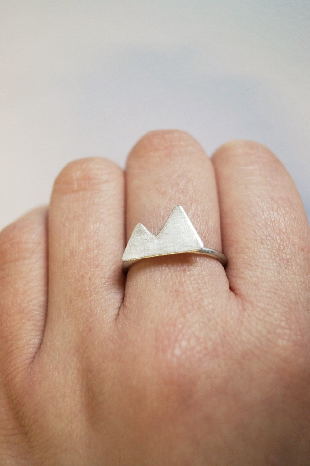 Recycled Sterling Silver Two Peaks Ring