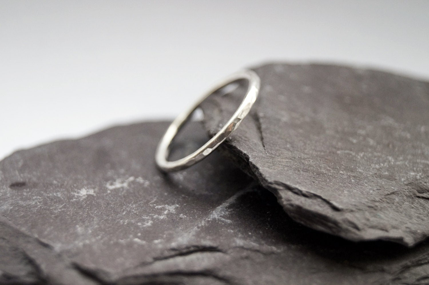 Recycled Sterling Silver Dimpled Stacking Ring