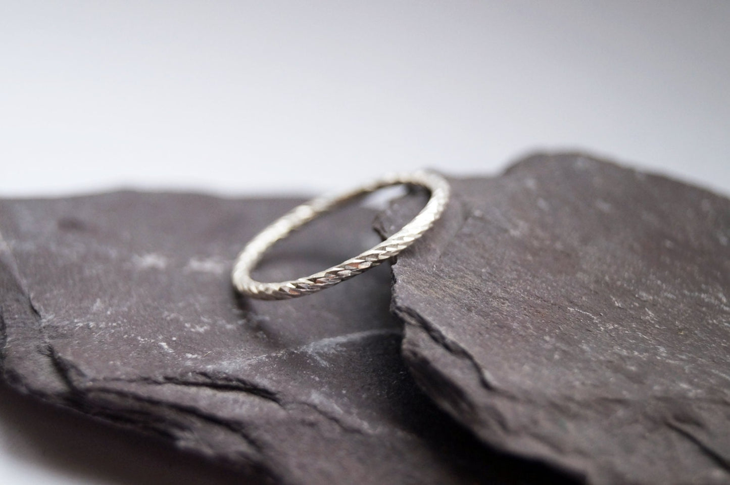 Weaved Stacking Band Sterling Silver Ring ~ stacking ring, silver, modern, stackable, diamond cut, statement ring, simple band, minimal,