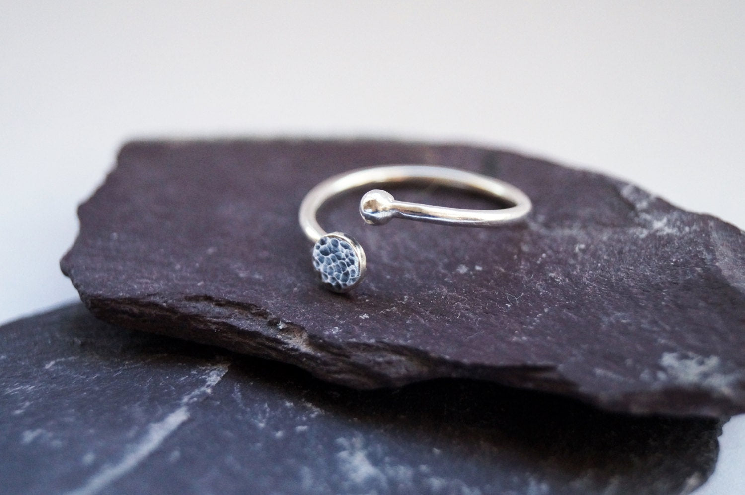 Big Moon, Little Planet Sterling Silver Ring