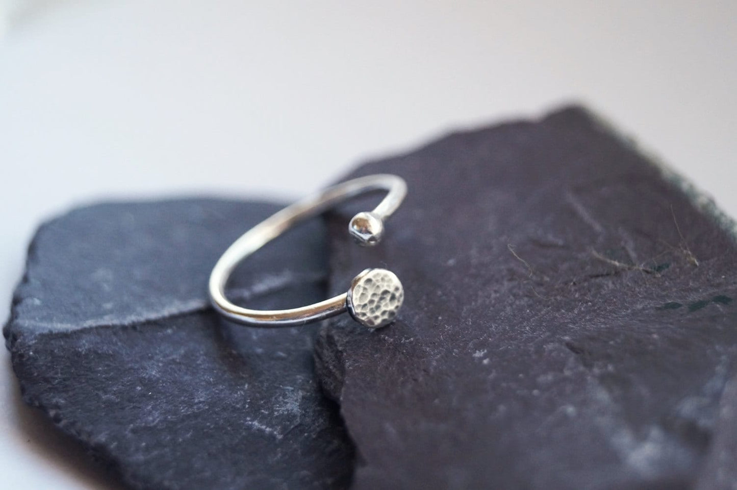 Big Moon, Little Planet Sterling Silver Ring