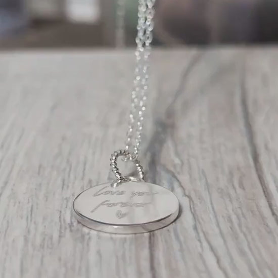 Handwriting Personalised Sterling Silver Necklace