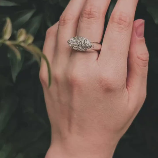 From The Earth ~ Chunky Recycled Sterling Silver Signet Ring