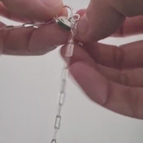 Personalised Love Lock Sterling Silver Necklace