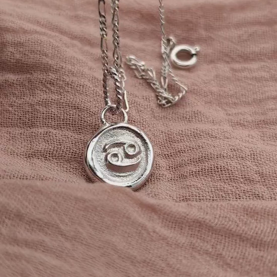 Star Sign Zodiac Personalised Pendant Necklace ~ Solid Sterling Silver, 9ct 18ct Gold