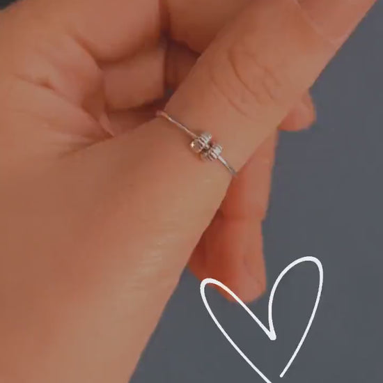 Fidget Ring Rondelle Beads Sterling Silver