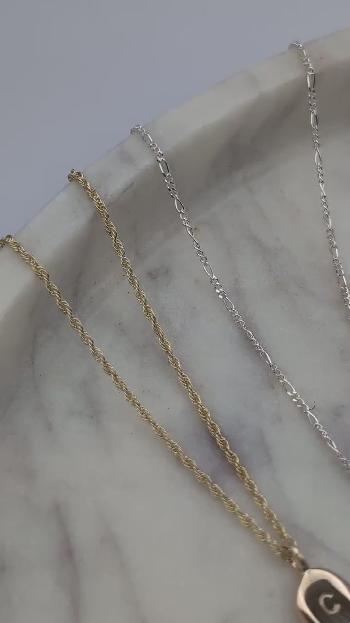 Personalised Little Pebble Pendant in Solid Sterling Silver, 9ct or 18ct Gold