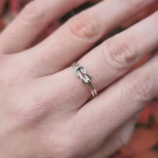 Love Knot Recycled Sterling Silver Ring